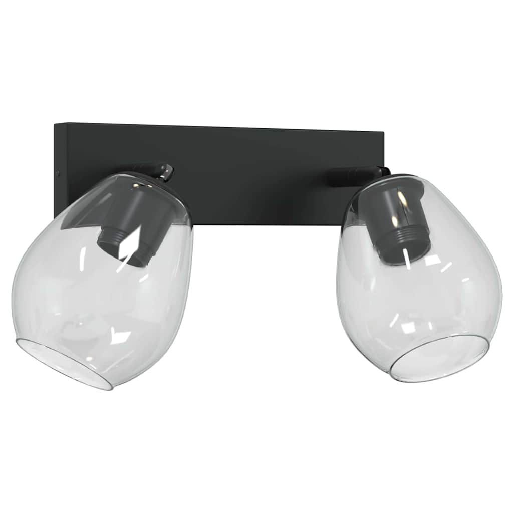 Stropni reflektor Crna 33 x 13 x 26 cm Staklo i Metal