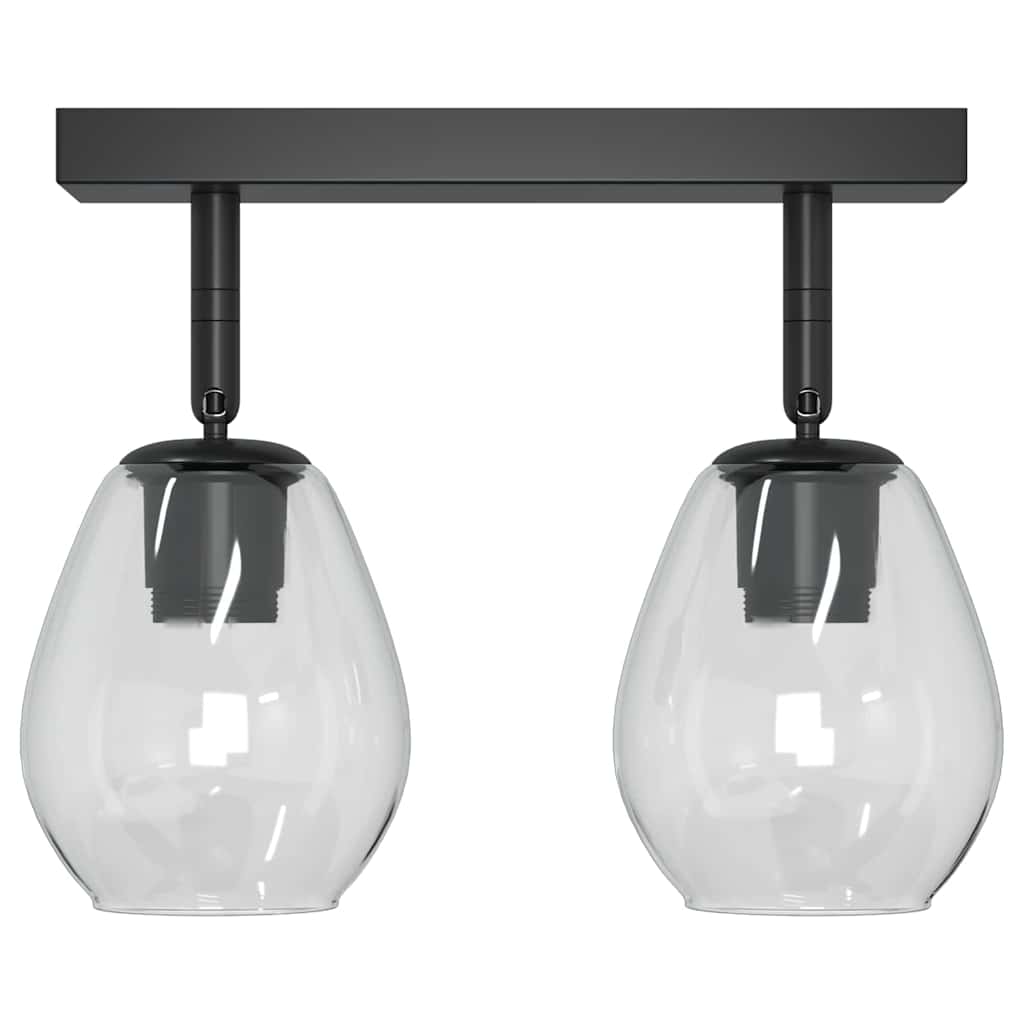 Stropni reflektor Crna 33 x 13 x 26 cm Staklo i Metal