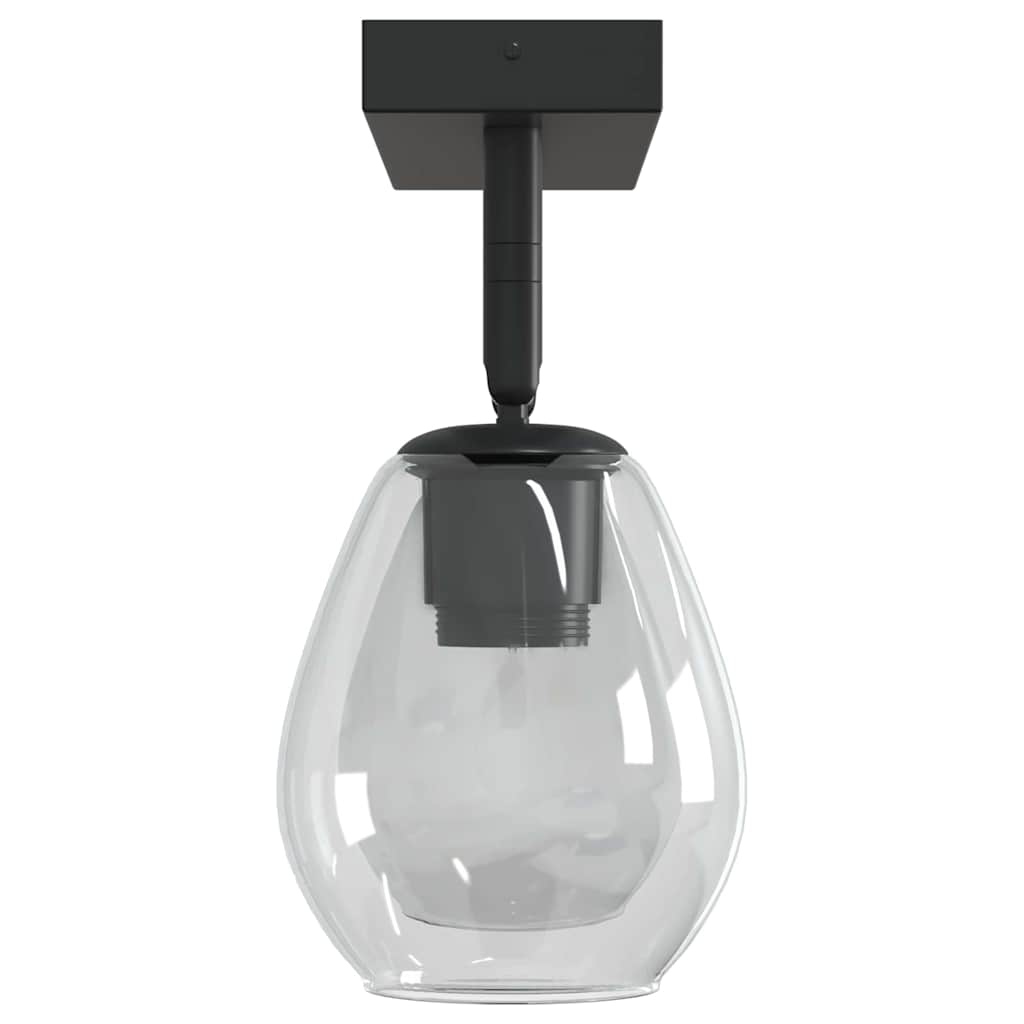 Stropni reflektor Crna 33 x 13 x 26 cm Staklo i Metal
