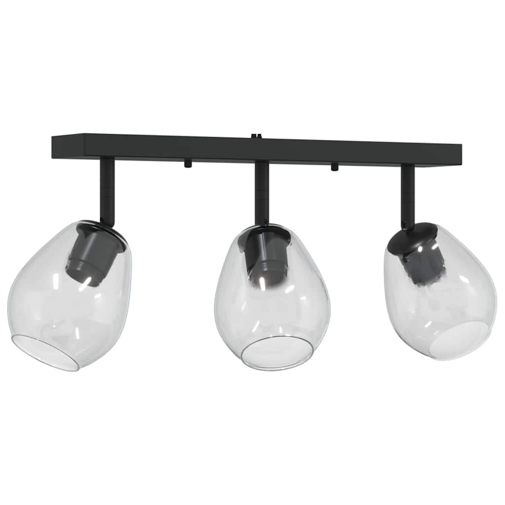 Stropni reflektor Crna 54 x 13 x 26 cm Staklo i Metal