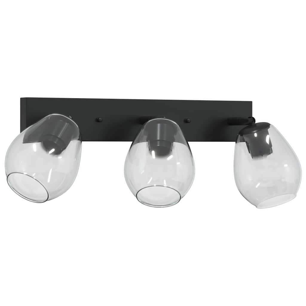 Stropni reflektor Crna 54 x 13 x 26 cm Staklo i Metal