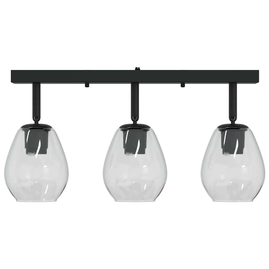 Stropni reflektor Crna 54 x 13 x 26 cm Staklo i Metal