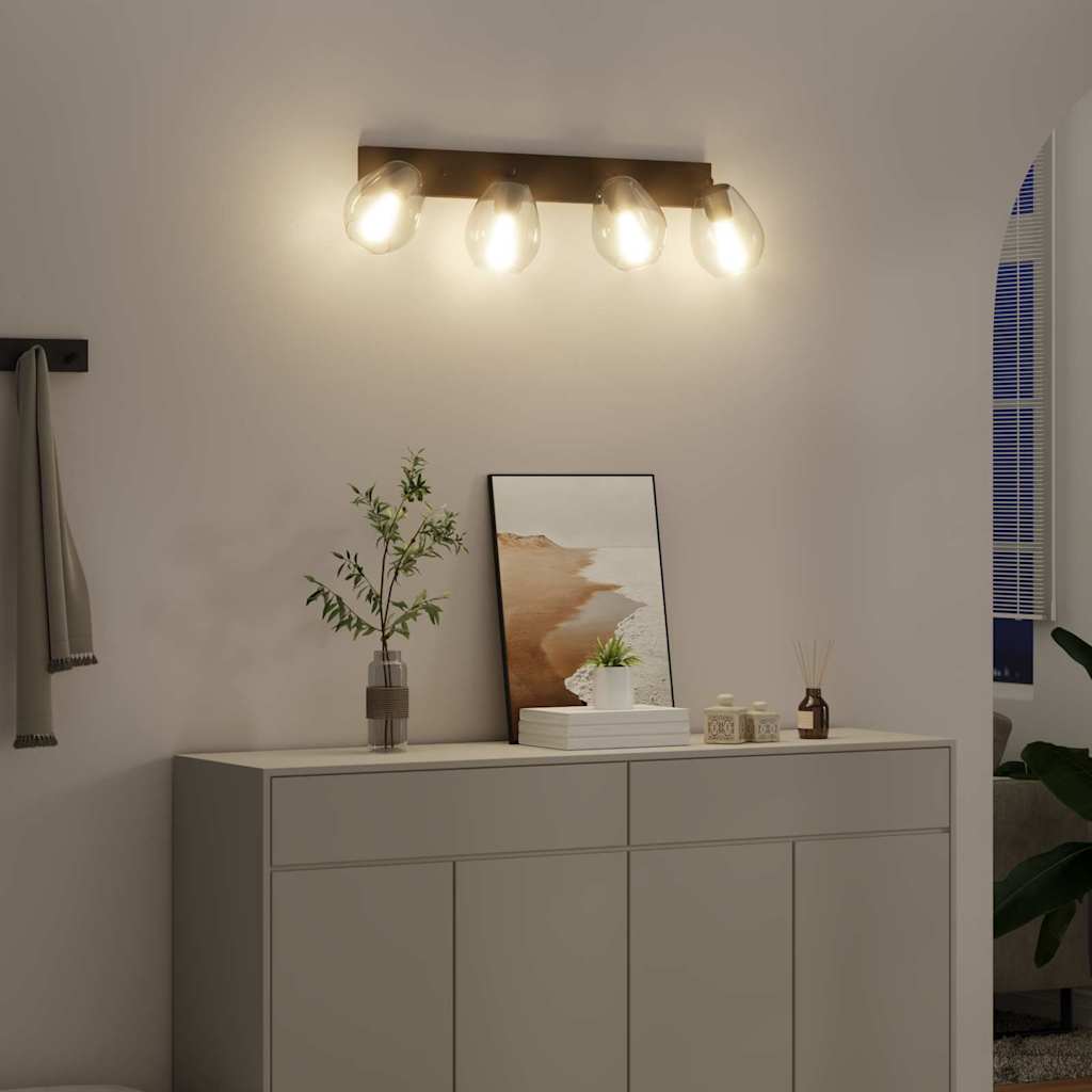 Stropni reflektor Crna 73.5 x 13 x 26 cm Staklo i Metal