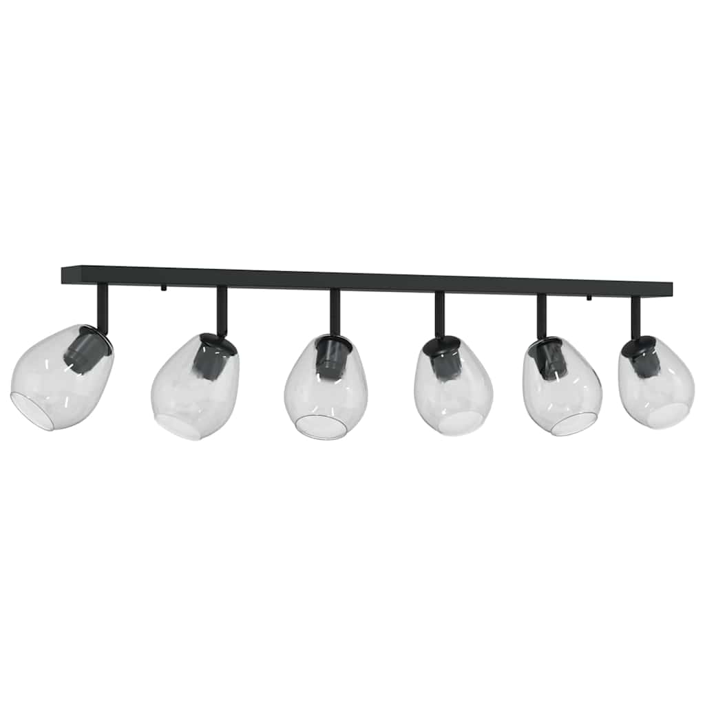 Stropni reflektor Crna 110,5 x 13 x 26 cm Staklo i Metal