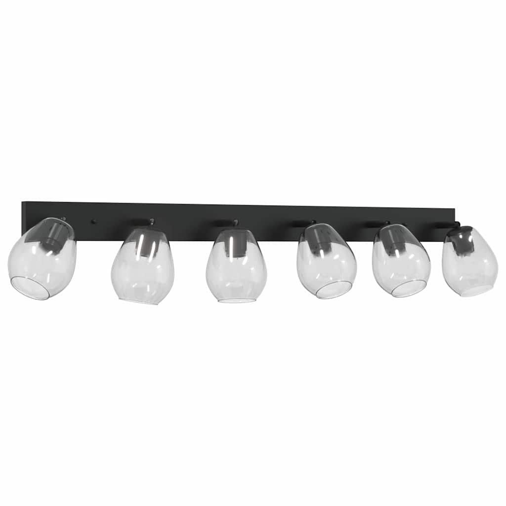 Stropni reflektor Crna 110,5 x 13 x 26 cm Staklo i Metal