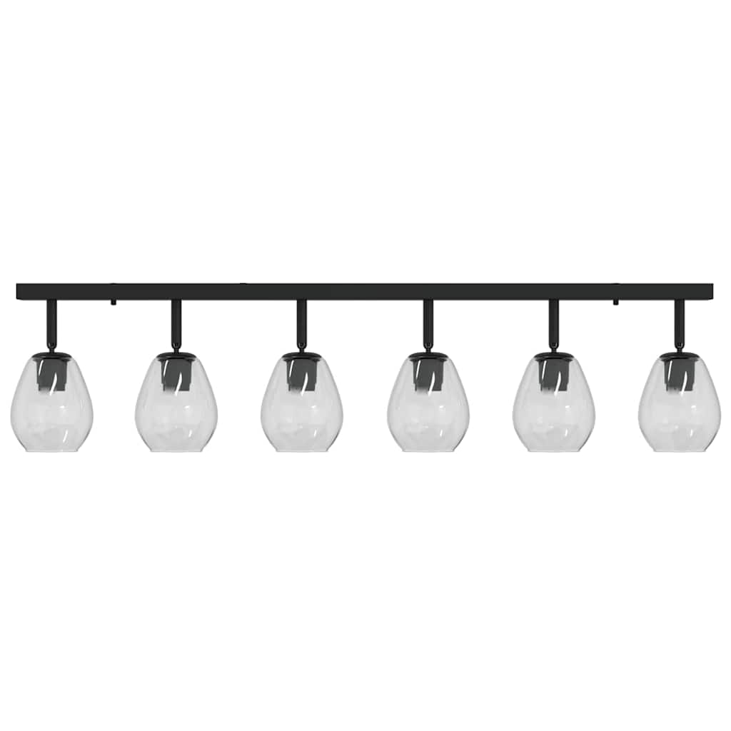Stropni reflektor Crna 110,5 x 13 x 26 cm Staklo i Metal