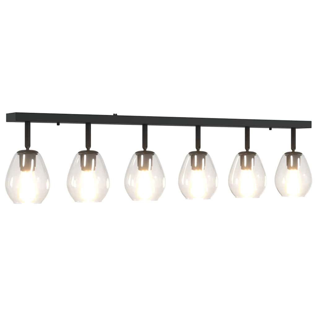 Stropni reflektor Crna 110,5 x 13 x 26 cm Staklo i Metal