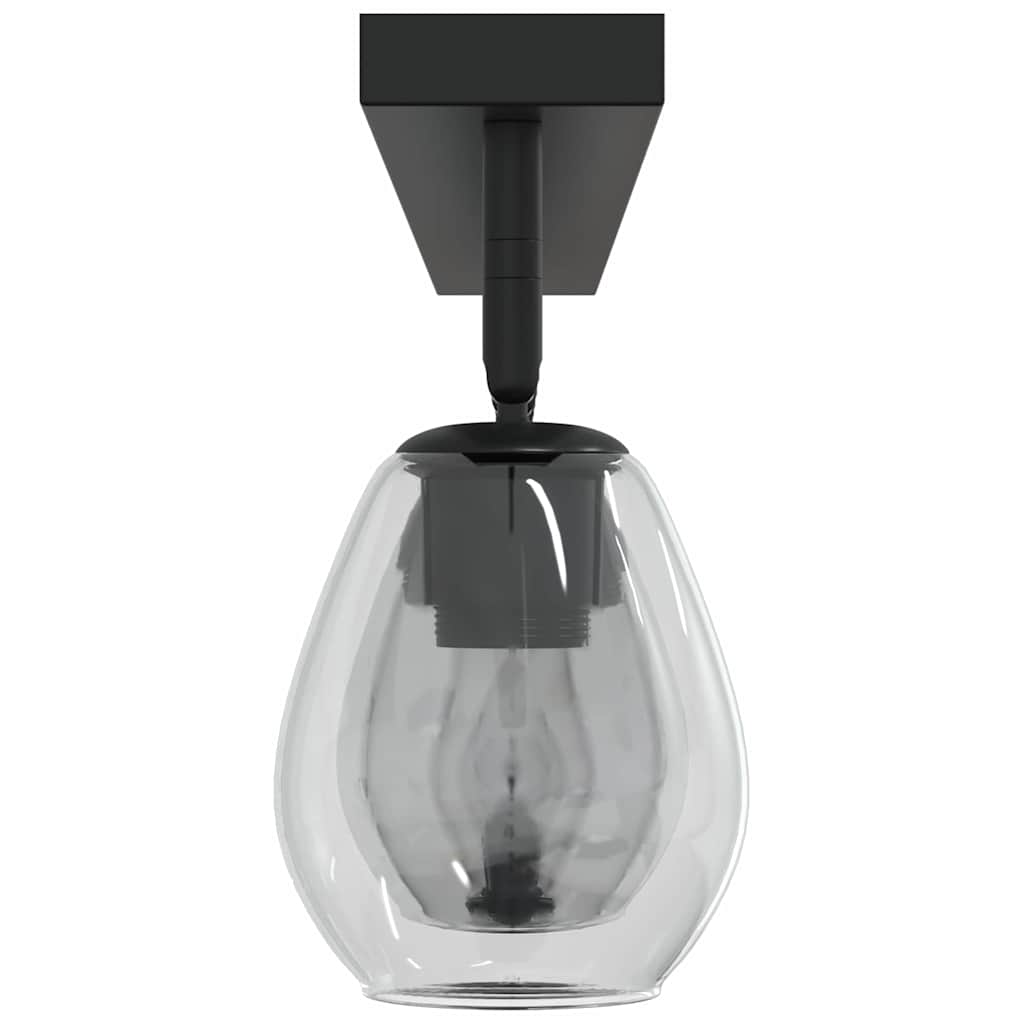 Stropni reflektor Crna 110,5 x 13 x 26 cm Staklo i Metal