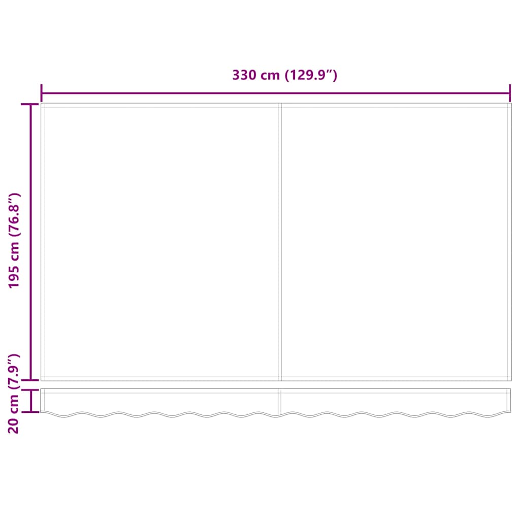 Zamjensko platno za tendu Bijelo 3,5 x 2 m Poliester