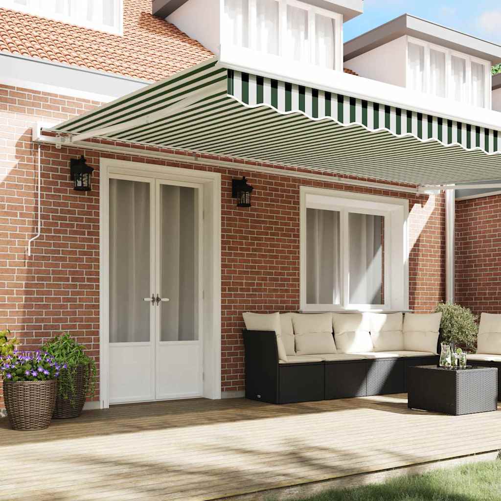 Zamjensko platno za tendu Zelena i bijela 5 × 3,5 m Poliester