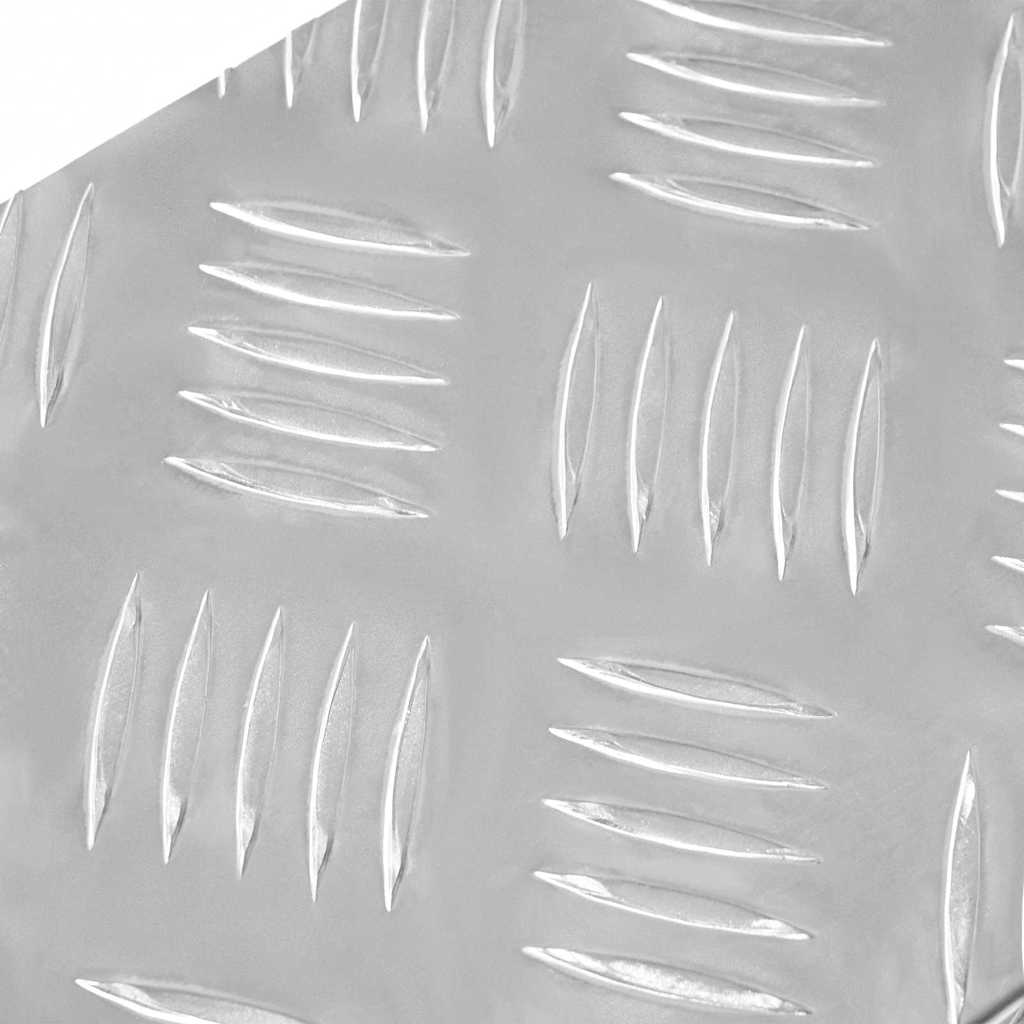 Stepenica Pravokutni 10 pcs Srebrno 60 x 18 x 2,5 cm Aluminij