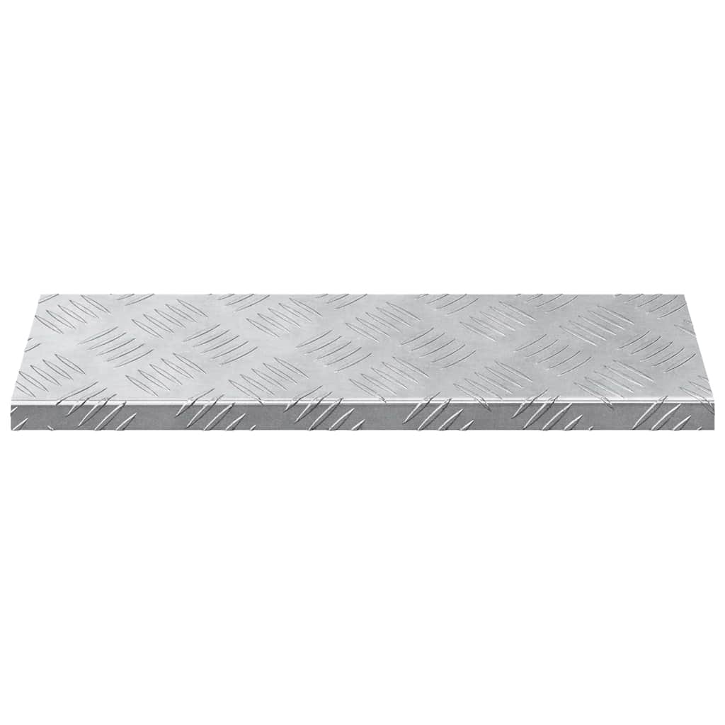 Stepenica Pravokutni 10 pcs Srebrno 60 x 18 x 2,5 cm Aluminij