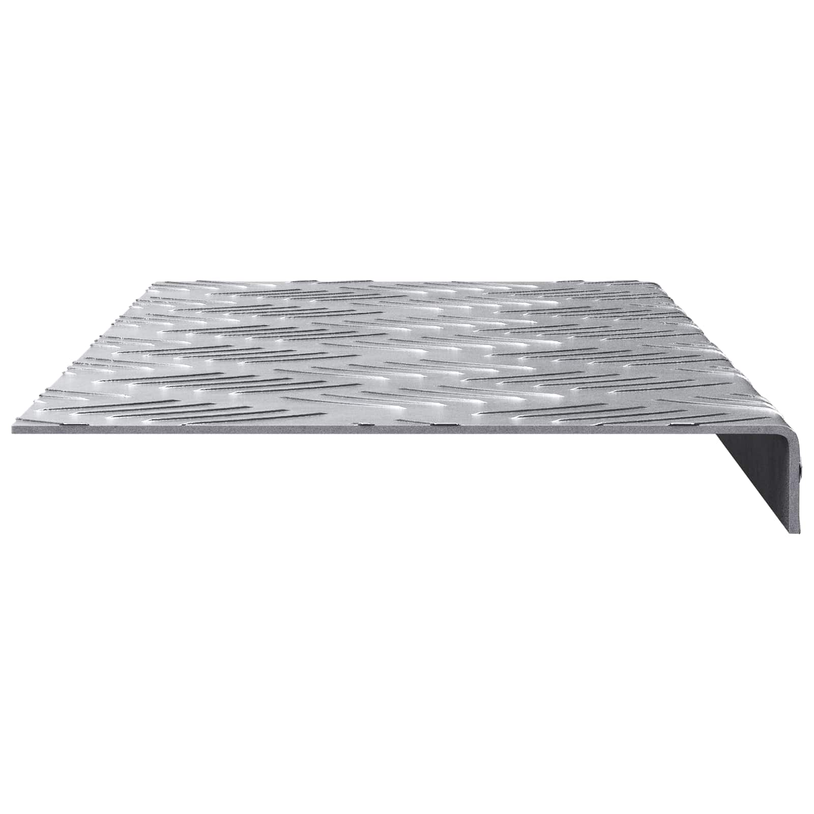Stepenica Pravokutni 15 pcs Srebrno 60 x 18 x 2,5 cm Aluminij
