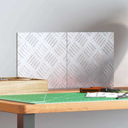 Stepenica Četvrtasti 2 pcs Srebrno 20 x 20 cm Aluminij