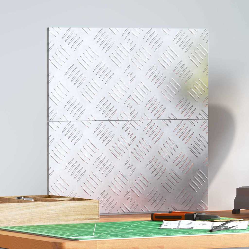 Stepenica Četvrtasti 4 pcs Srebrno 20 x 20 cm Aluminij