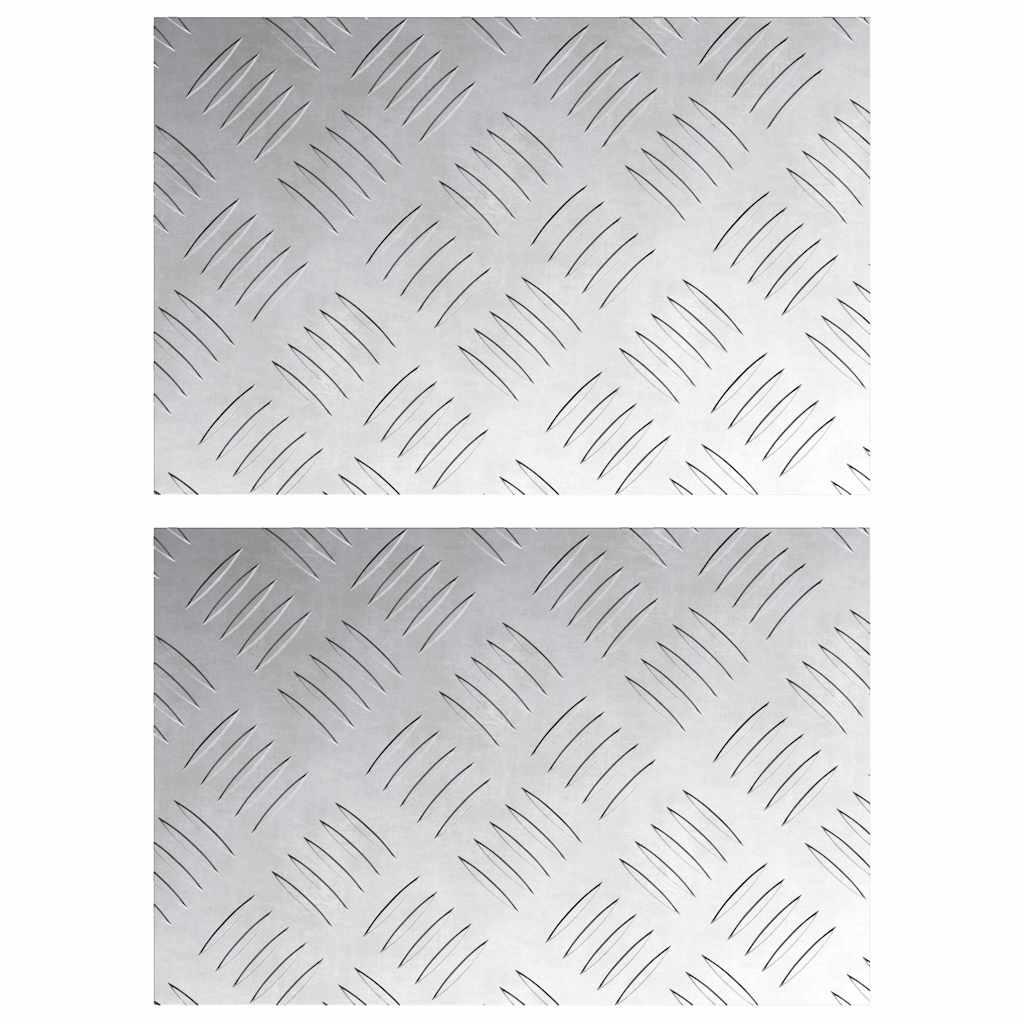 Stepenica Pravokutni 2 pcs Srebrno 30 x 20 cm Aluminij