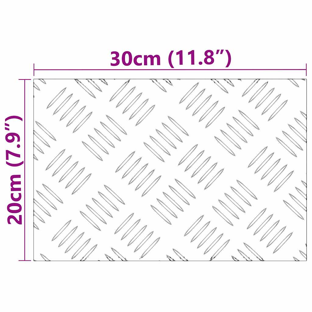 Stepenica Pravokutni 4 pcs Srebrno 30 x 20 cm Aluminij