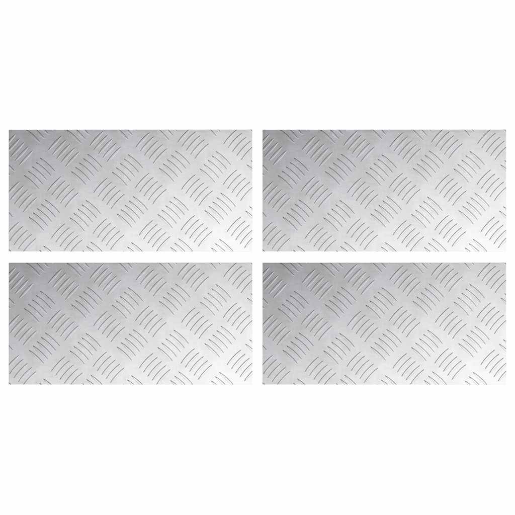 Stepenica Pravokutni 4 pcs Srebrno 40 x 20 cm Aluminij