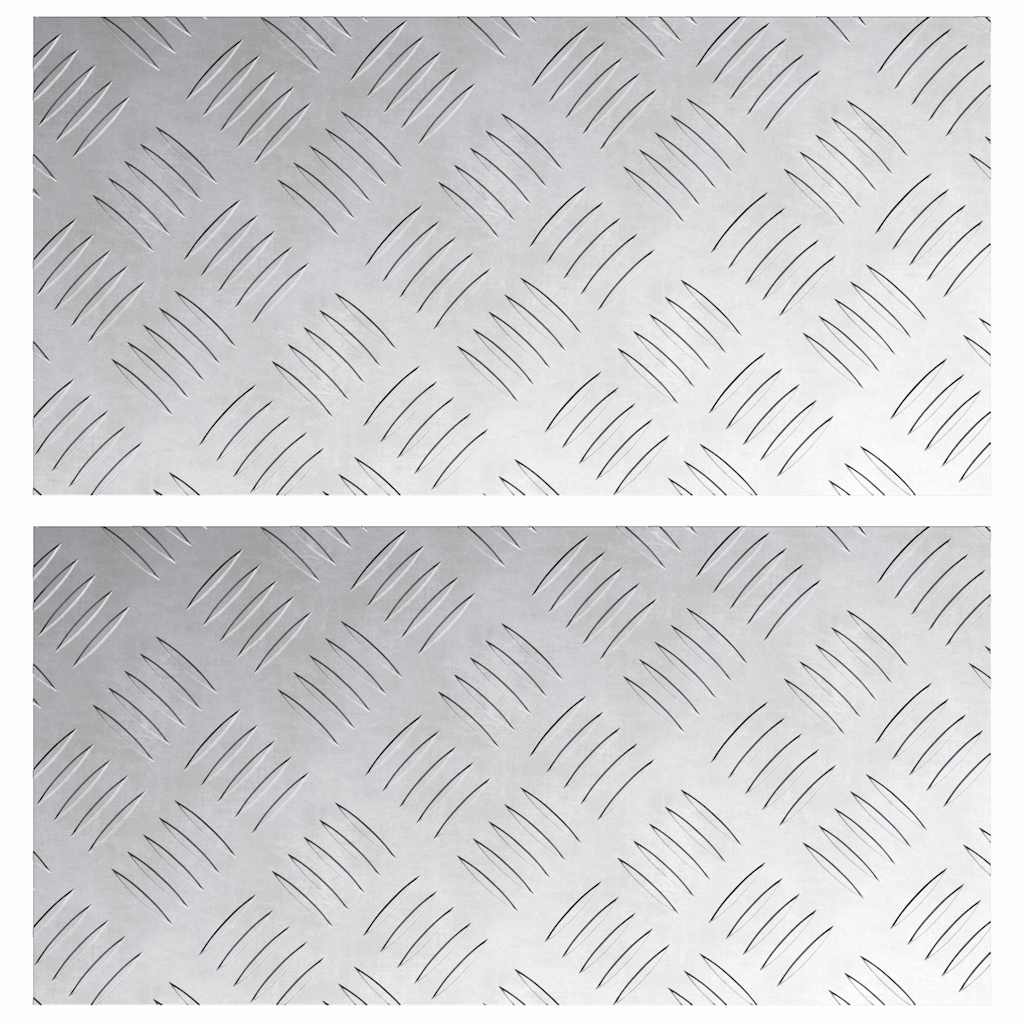 Stepenica Pravokutni 2 pcs Srebrno 40 x 20 cm Aluminij
