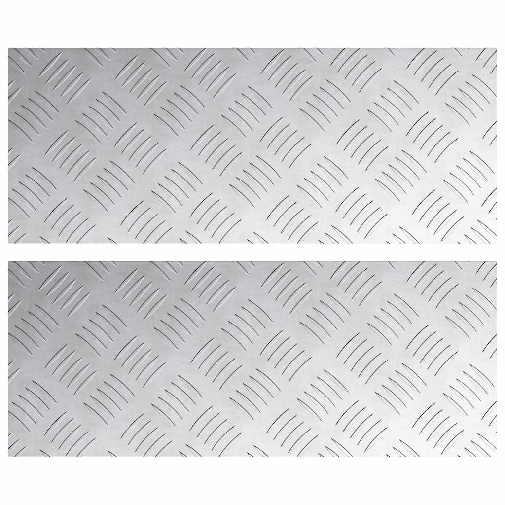 Stepenica Pravokutni 2 pcs Srebrno 50 x 20 cm Aluminij