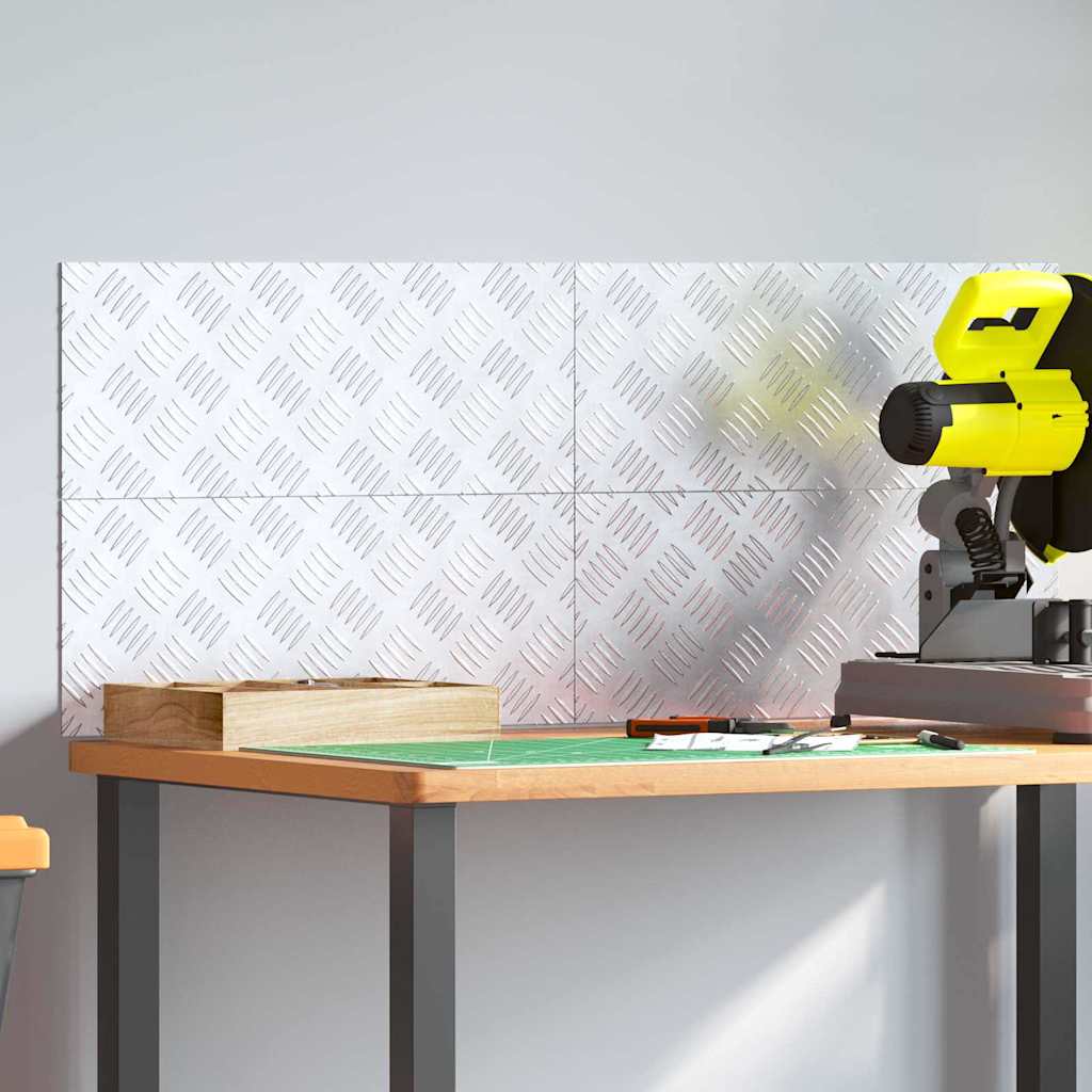 Stepenica Pravokutni 4 pcs Srebrno 50 x 20 cm Aluminij