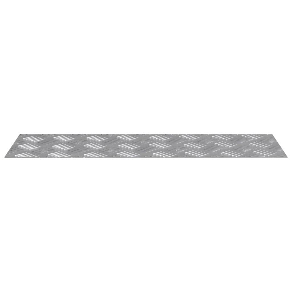 Stepenica Pravokutni 4 pcs Srebrno 60 x 20 cm Aluminij
