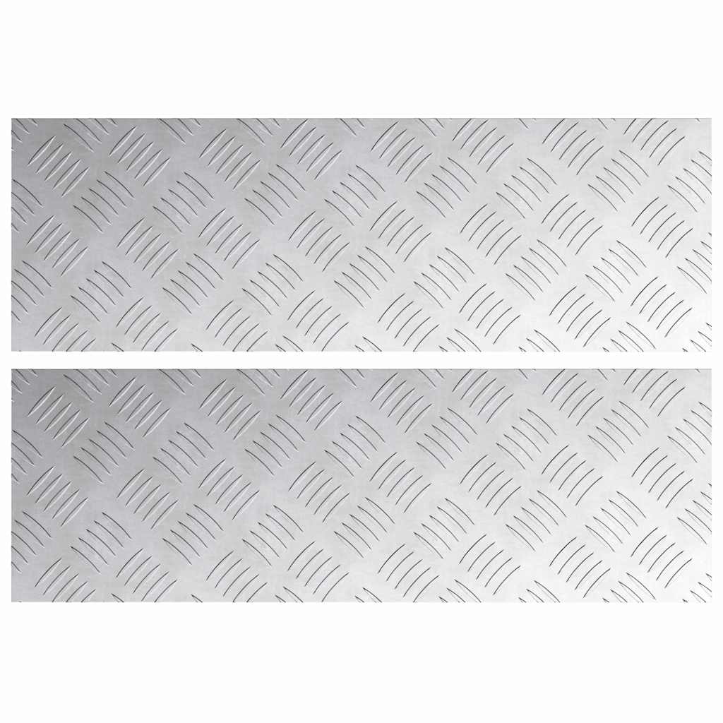 Stepenica Pravokutni 2 pcs Srebrno 60 x 20 cm Aluminij