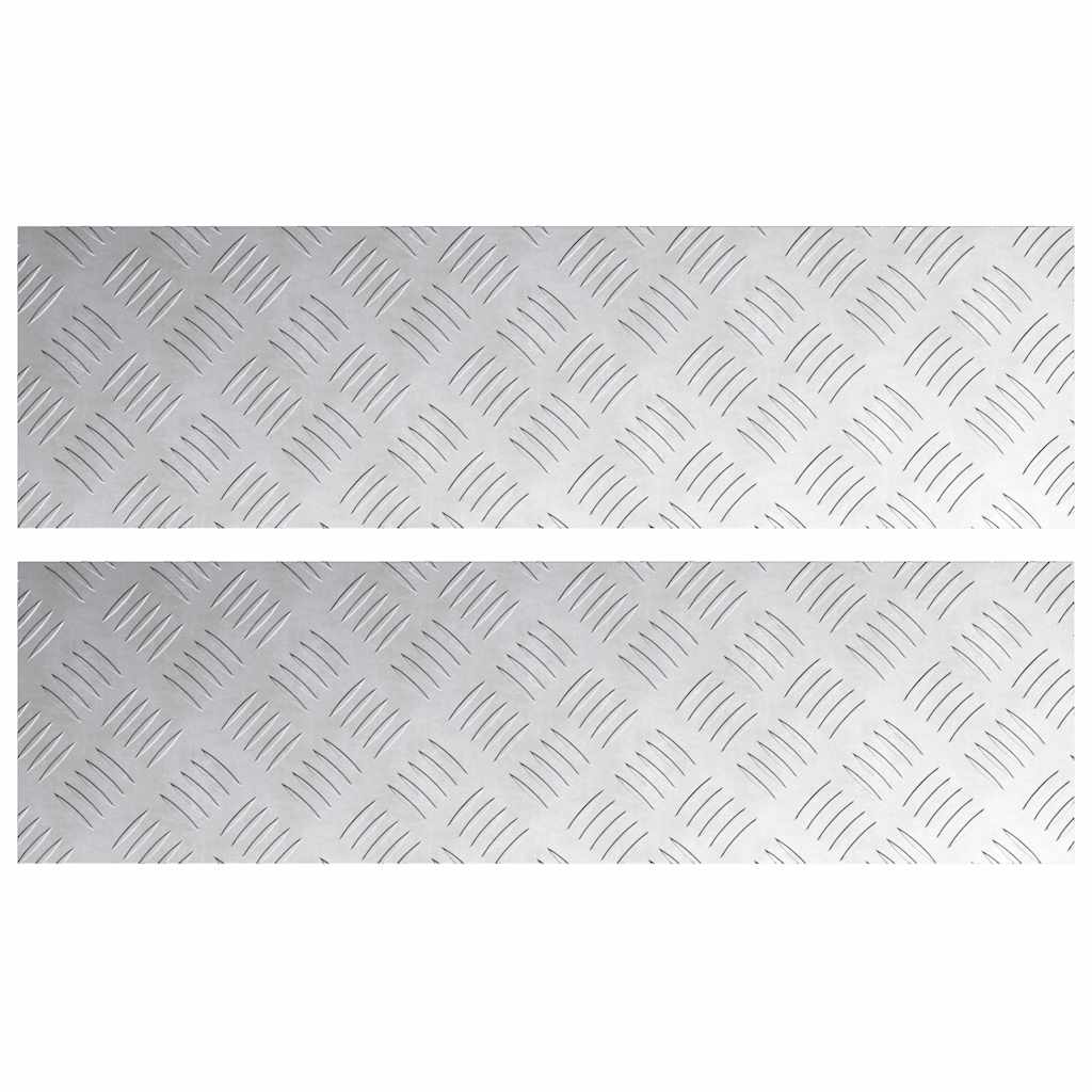 Stepenica Pravokutni 2 pcs Srebrno 70 x 20 cm Aluminij