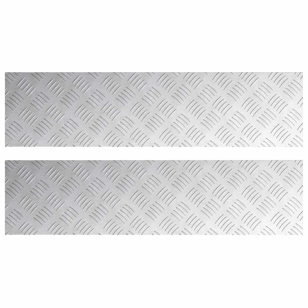 Stepenica Pravokutni 2 pcs Srebrno 80 x 20 cm Aluminij