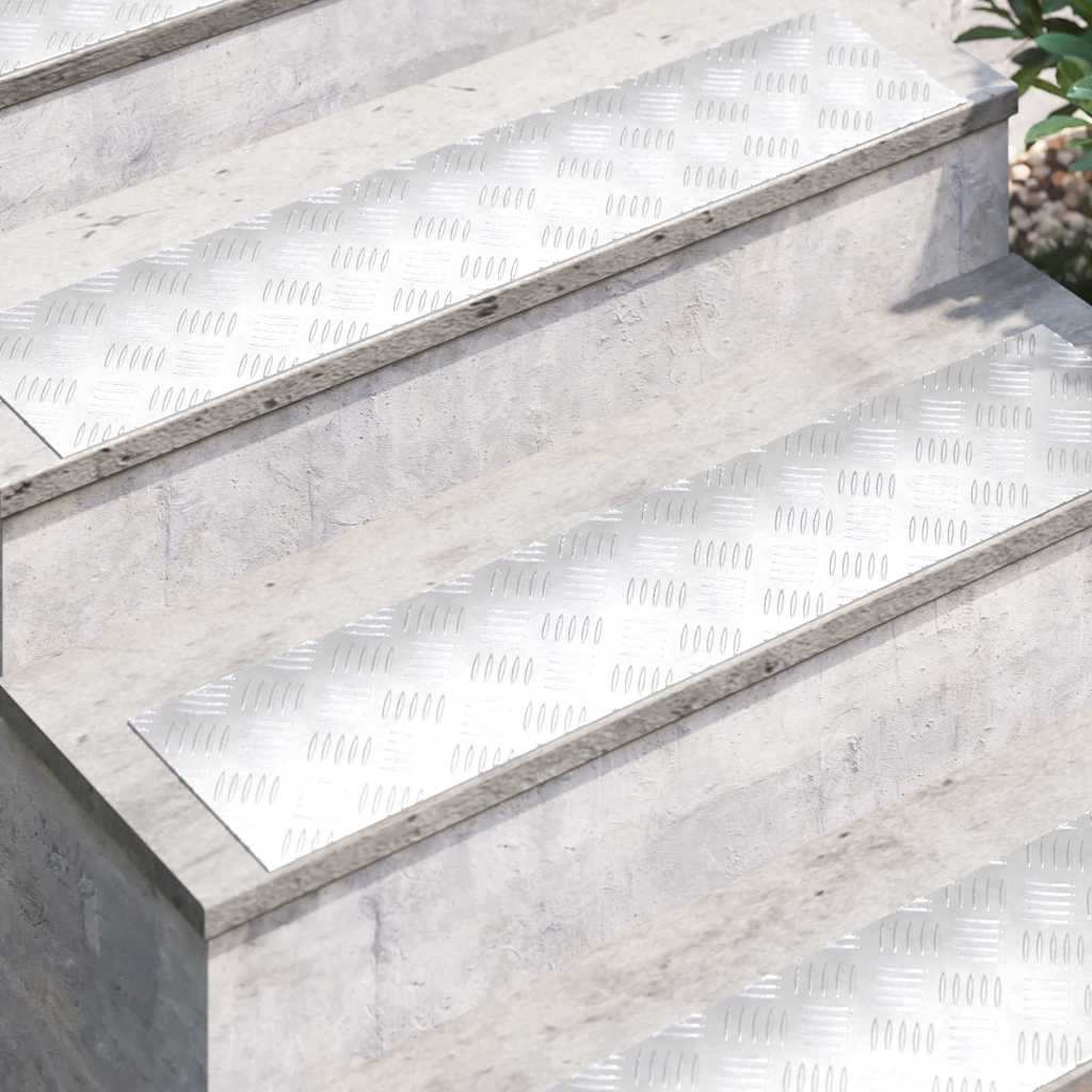 Stepenica Pravokutni 2 pcs Srebrno 90 x 20 cm Aluminij