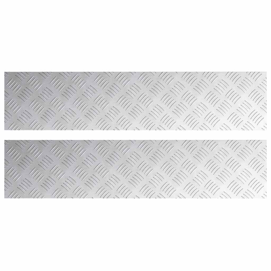 Stepenica Pravokutni 2 pcs Srebrno 90 x 20 cm Aluminij