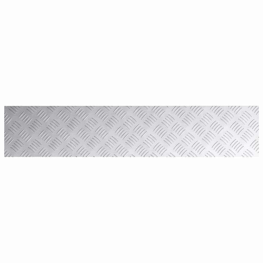 Stepenica Pravokutni 4 pcs Srebrno 100 x 20 cm Aluminij
