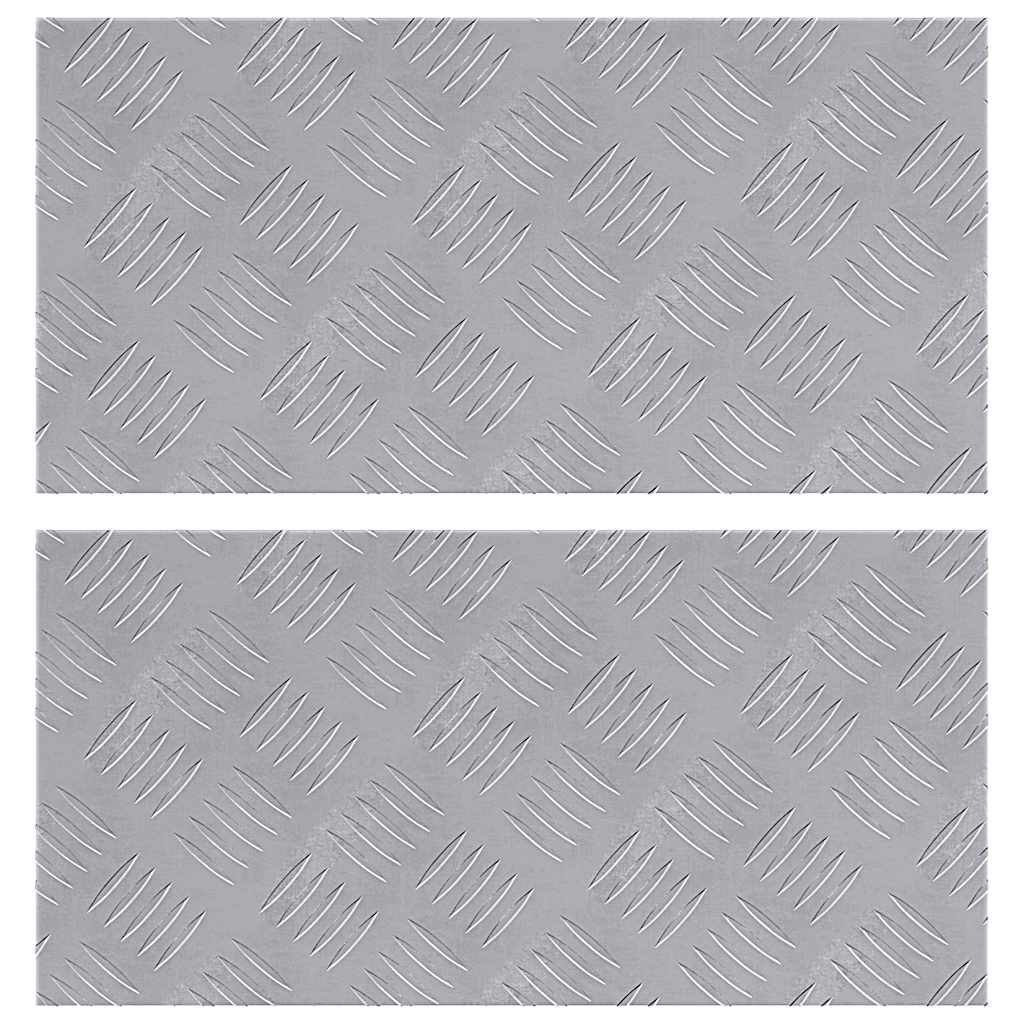 Stepenica Pravokutni 2 pcs Srebrno 50 x 25 cm Aluminij
