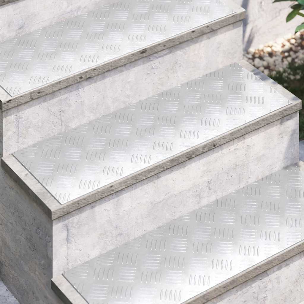 Stepenica Pravokutni 2 pcs Srebrno 75 x 25 cm Aluminij