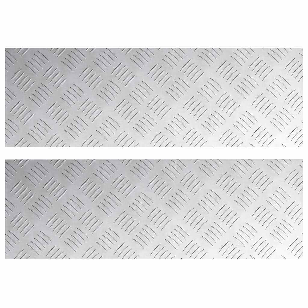 Stepenica Pravokutni 2 pcs Srebrno 75 x 25 cm Aluminij
