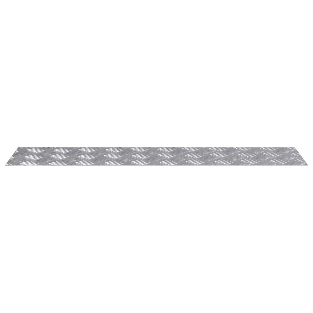 Stepenica Pravokutni 4 pcs Srebrno 100 x 25 cm Aluminij