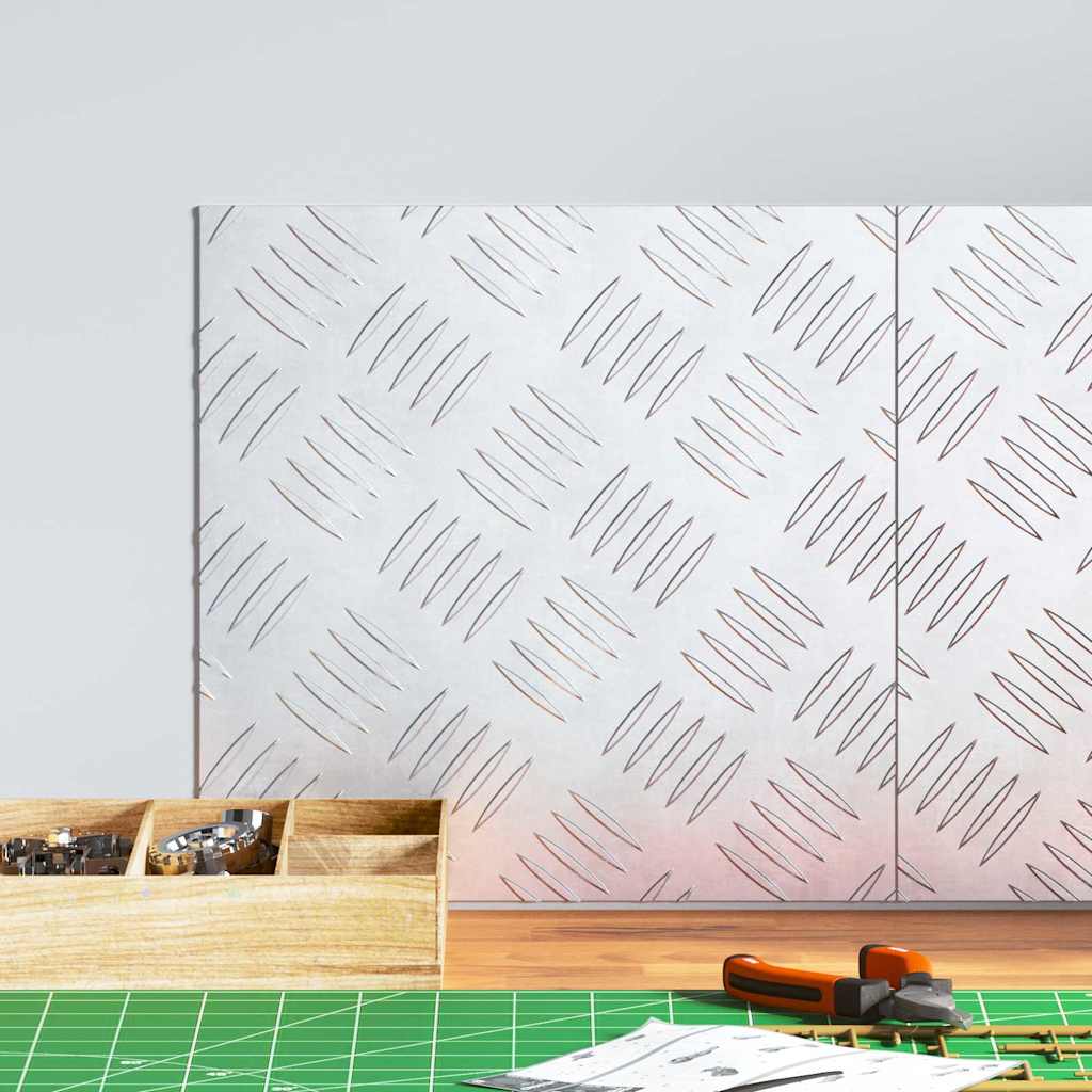 Stepenica Četvrtasti 2 pcs Srebrno 30 x 30 cm Aluminij