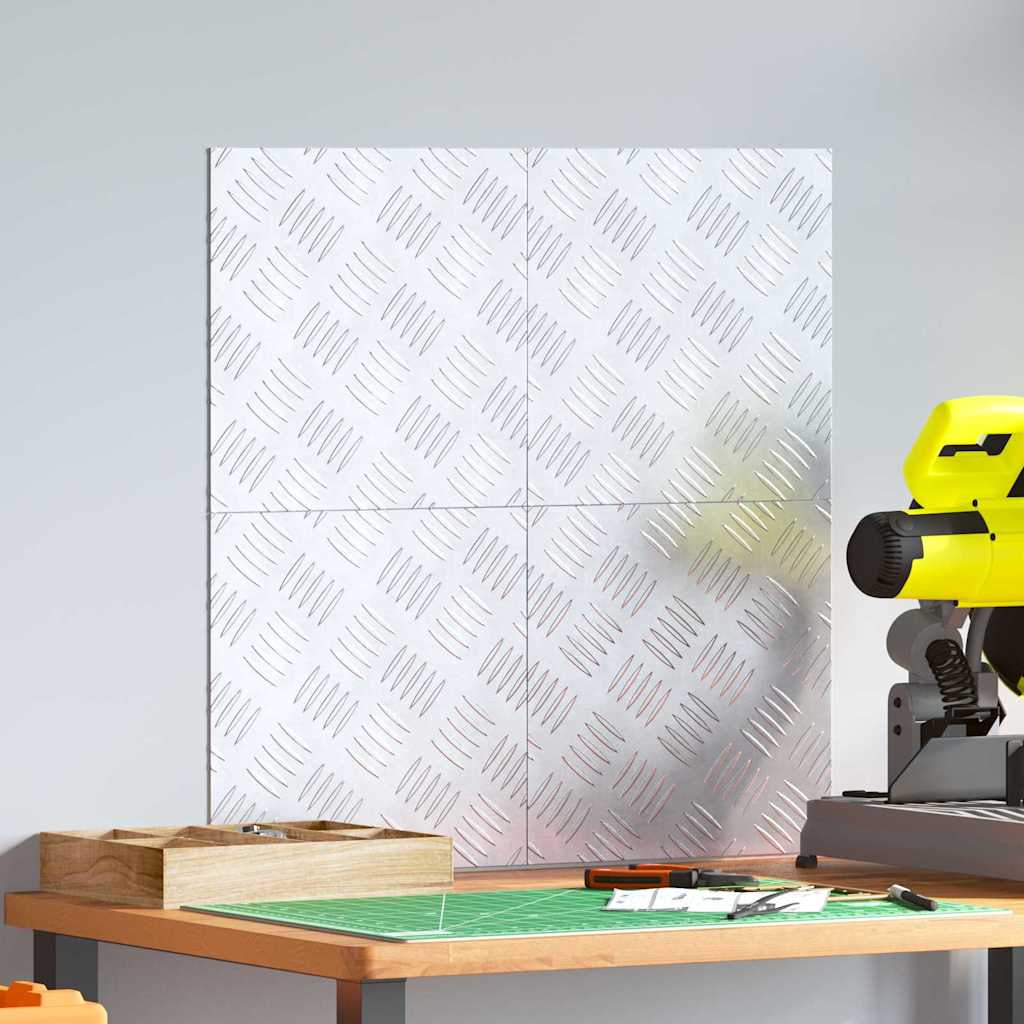 Stepenica Četvrtasti 4 pcs Srebrno 30 x 30 cm Aluminij