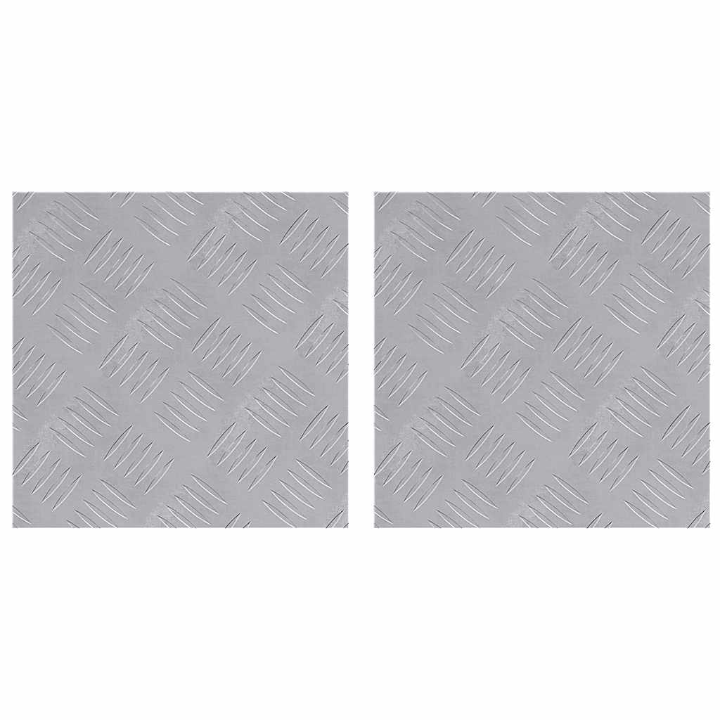 Stepenica Četvrtasti 2 pcs Srebrno 30 x 30 cm Aluminij