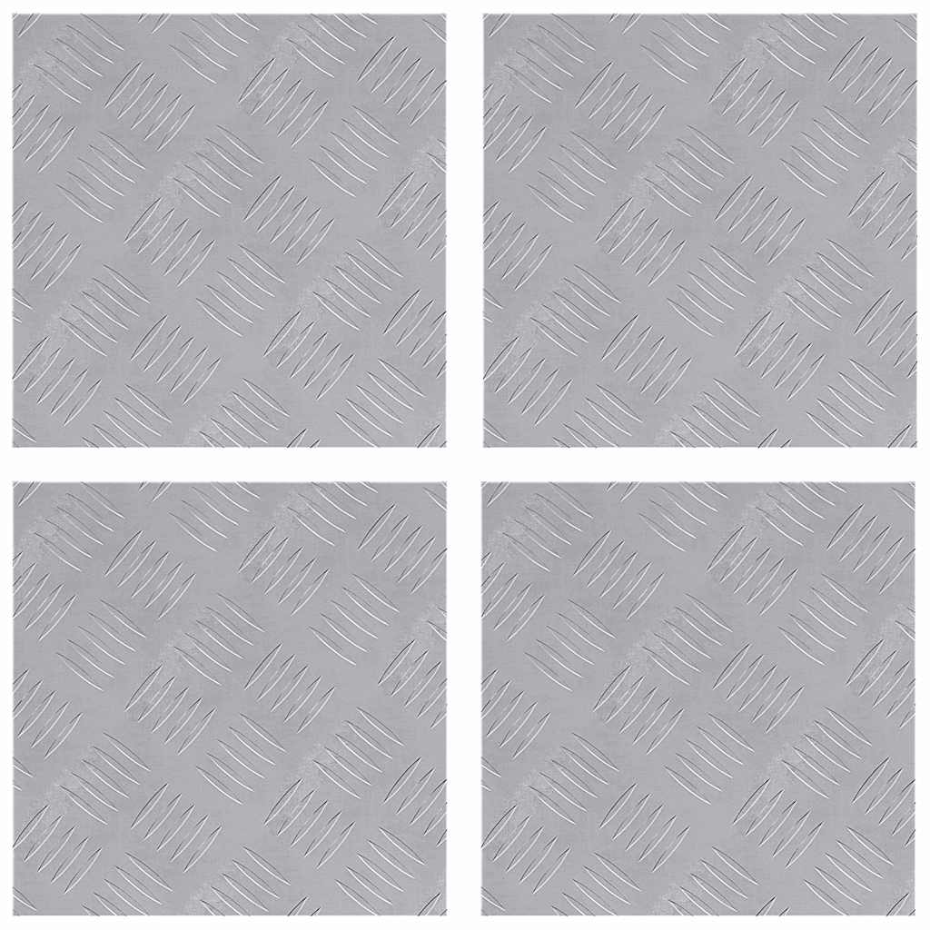 Stepenica Četvrtasti 4 pcs Srebrno 30 x 30 cm Aluminij