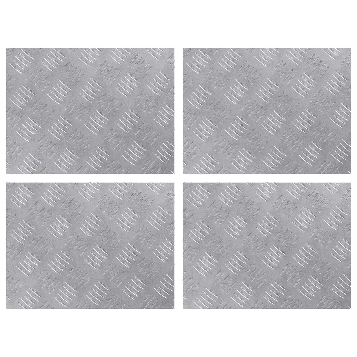 Stepenica Pravokutni 4 pcs Srebrno 40 x 30 cm Aluminij