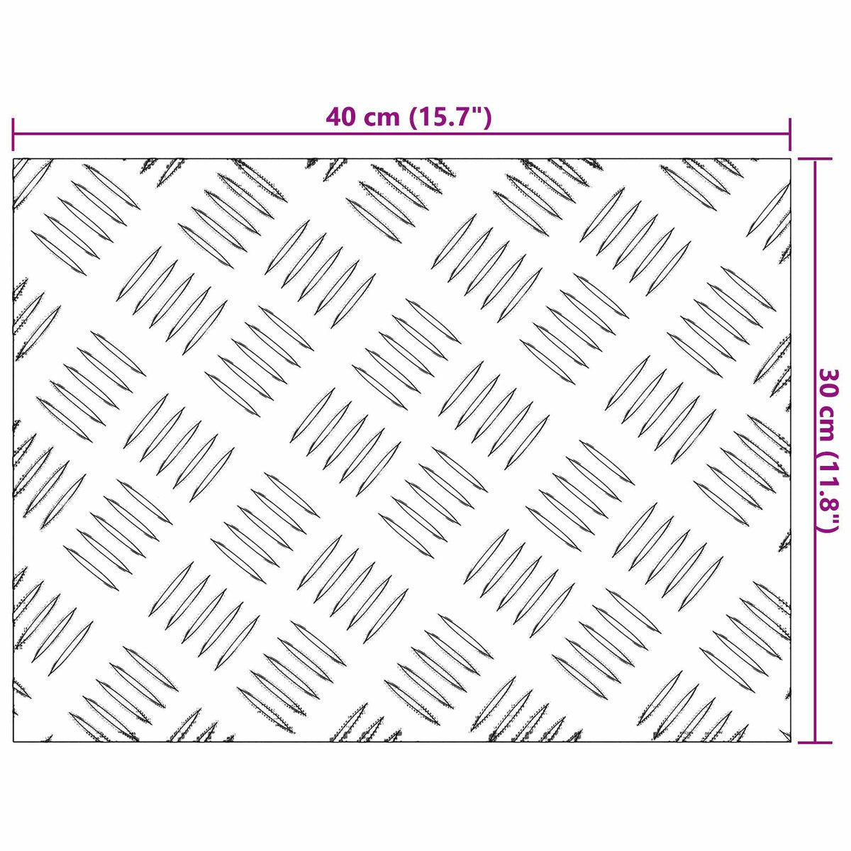 Stepenica Pravokutni 4 pcs Srebrno 40 x 30 cm Aluminij
