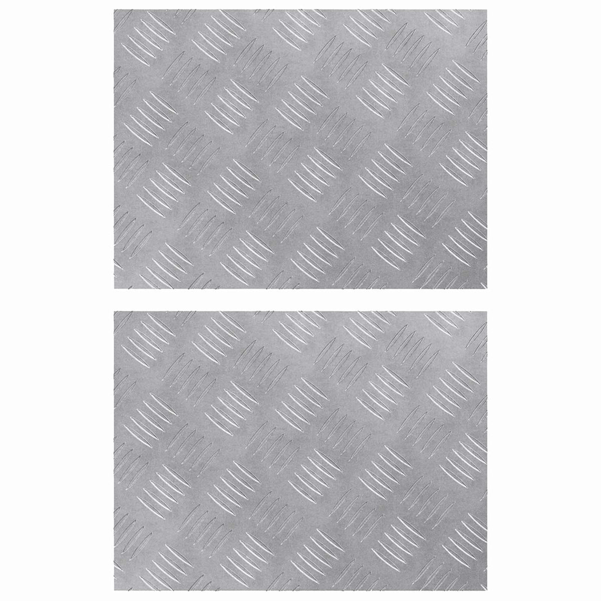 Stepenica Pravokutni 2 pcs Srebrno 40 x 30 cm Aluminij
