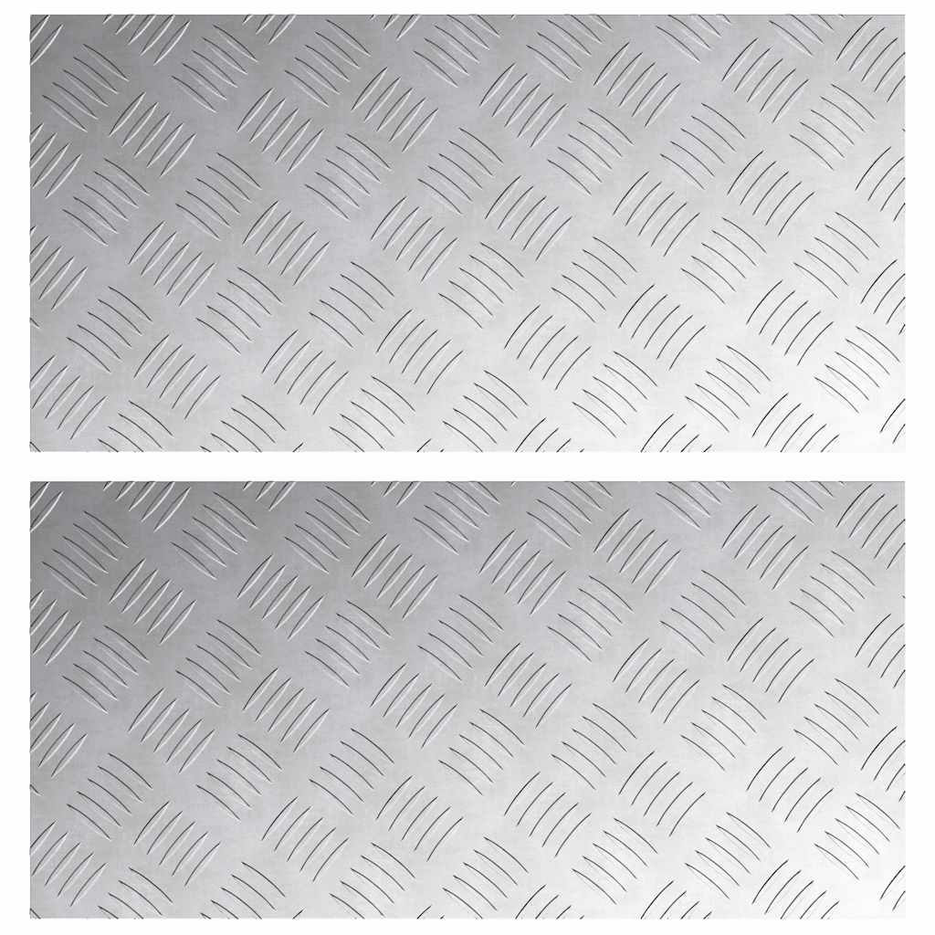 Stepenica Pravokutni 2 pcs Srebrno 60 x 30 cm Aluminij