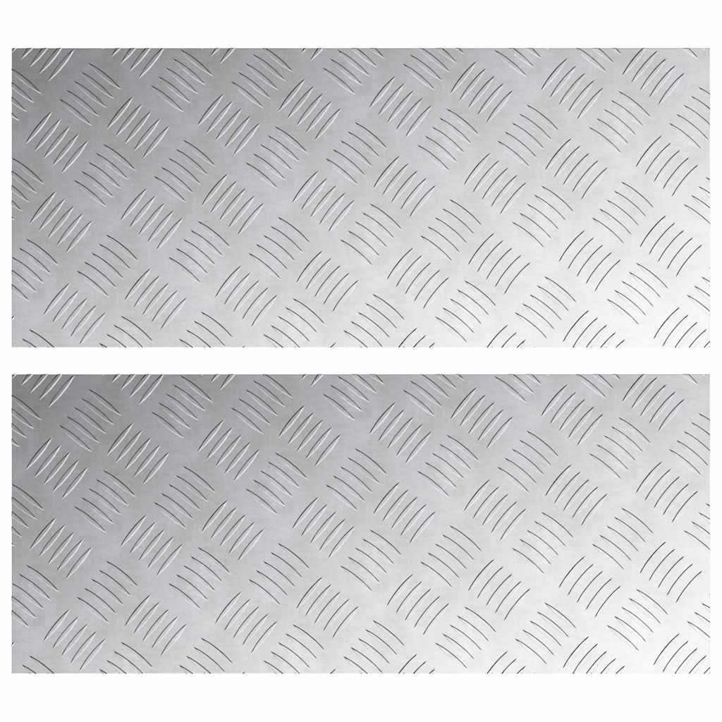 Stepenica Pravokutni 2 pcs Srebrno 70 x 30 cm Aluminij