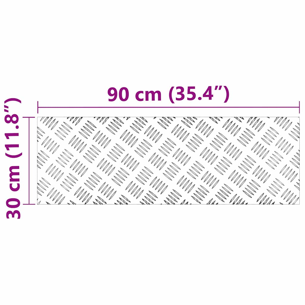 Stepenica Pravokutni 2 pcs Srebrno 90 x 30 cm Aluminij