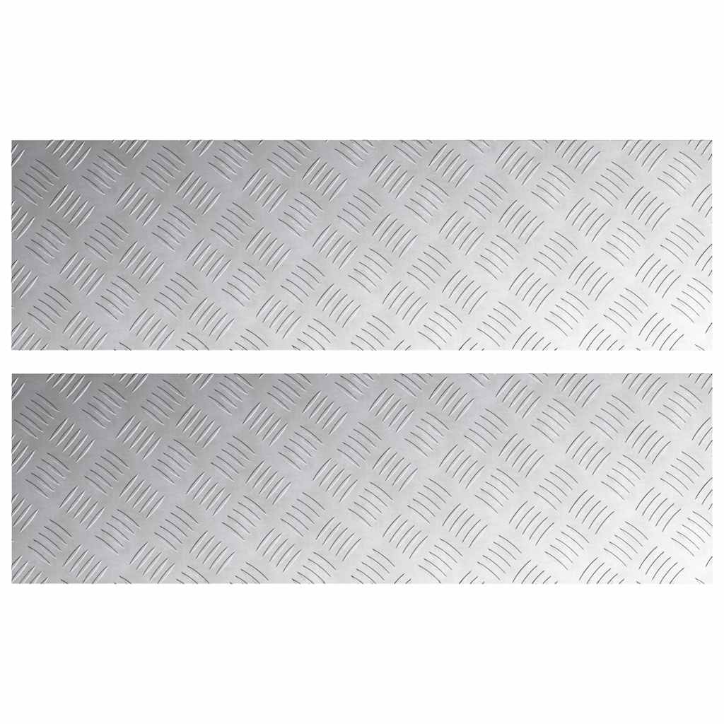 Stepenica Pravokutni 2 pcs Srebrno 100 x 30 cm Aluminij