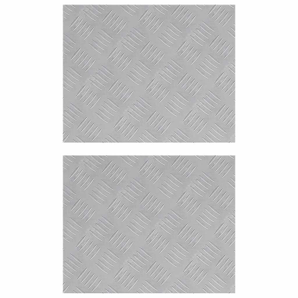Stepenica Pravokutni 2 pcs Srebrno 50 x 40 cm Aluminij