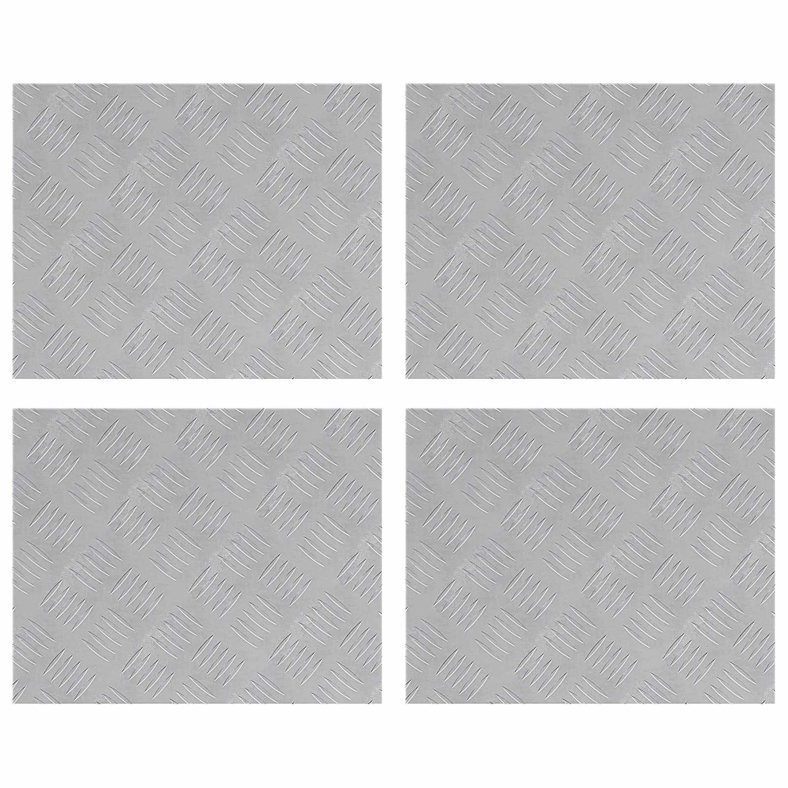 Stepenica Pravokutni 4 pcs Srebrno 50 x 40 cm Aluminij