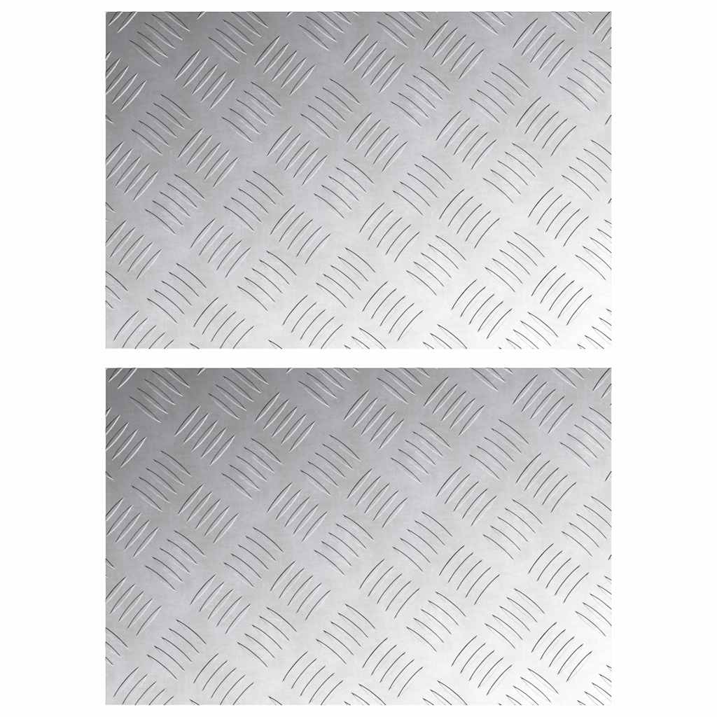 Stepenica Pravokutni 2 pcs Srebrno 60 x 40 cm Aluminij